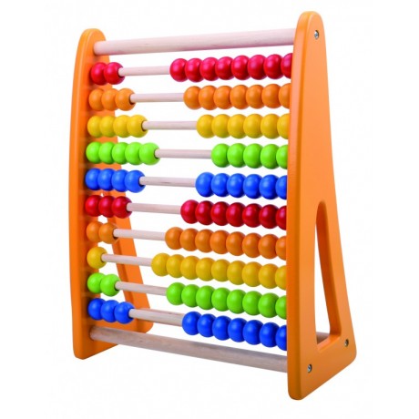 Tooky Toy ΞΥΛΙΝΟΣ ΑΒΑΚΑΣ ΜΕ ΧΑΝΤΡΕΣ-ΑΡΙΘΜΗΤΗΡΙΟ